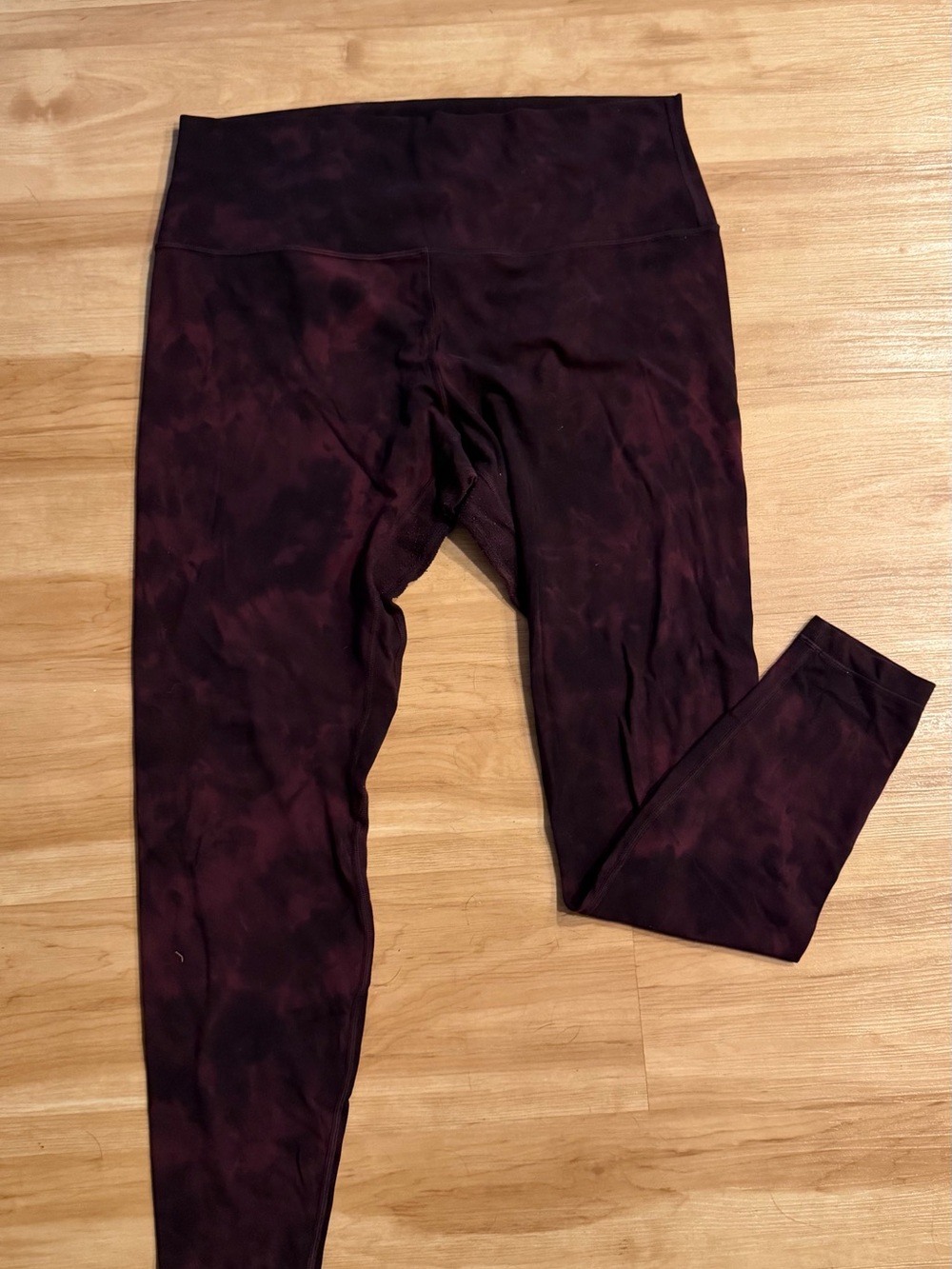 Lululemon Align Deep Maroon Tie-Dye Leggings